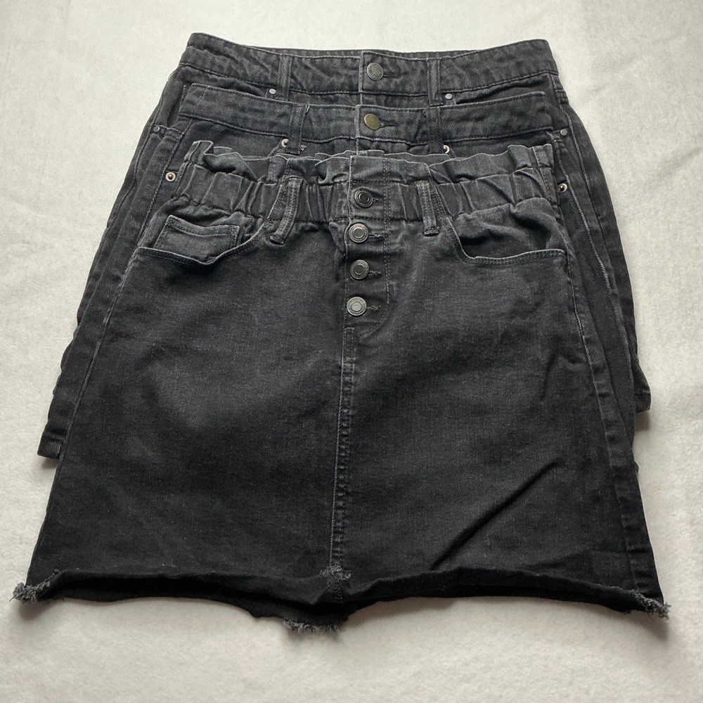 Black Denim Mini Skirts Forever 21 SO Indigo Rising 3pc Bundle Women XS/S